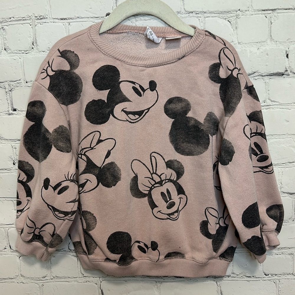 ZARA toddler girl Mini and Mickey Mouse sweatshirt 4-5 yrs